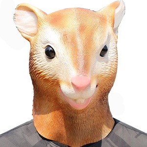 Máscara de Disfraz de <span class=keywords><strong>Ardilla</strong></span> de Lujo, Máscara de Fiesta de Cabeza Completa de Animal de Látex de Goma Suave, Máscara de Animal de Cosplay Novedosa para Adultos - Product Image 1