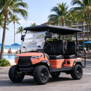 Carrito de Golf Eléctrico de 4 Pasajeros con Sistema de Audio, Vehículo de Transporte para Huéspedes de Hotel de Playa, Buggy Turístico - Product Image 1