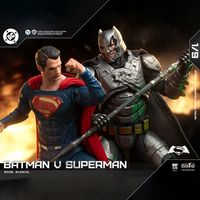 Figura de Acción de Superman Versión Henry y Batman con Armadura Pesada Dañada en Batalla de FondJoy, Escala 1/9, 19 cm/7.5 pulg