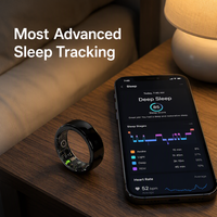 R12 Smart Ring QRING Monitor Kesehatan Pedometer Pelacak Detak Jantung Kontrol Gerakan Pengontrol Jarak Jauh Cincin Olahraga untuk Android iOS