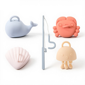 Silicone pesca gioco, Montessori belle abilità motorie gioco di pesce da bagno giocattolo per 1-3 4-8 anni bambino - Product Image 2