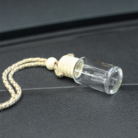 Diffuseur de parfum cylindrique de haute qualité pour voiture, flacon avec bouchon couronne, 10 ml, en verre sérigraphié pour parfum