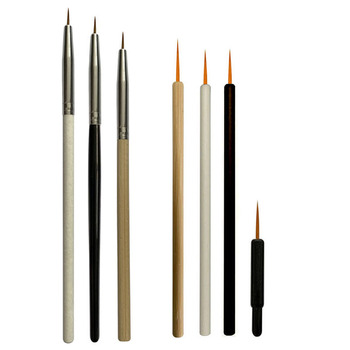 Mini Disposable Deluxe Eyeliner Brushes with Paper Bamboo Wood Handles
