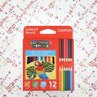 FLOWood Mini Ensemble de crayons de couleur unis en bois, portables, dureté B, estampés à chaud, lisses, pour enfants, voyage, dessin, école, art