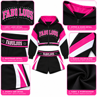 Ensemble de survêtement personnalisé pour cheerleading, enfants, jeunes, adultes, unisexe, pull à fermeture éclair, pantalon de jogging, survêtement d'équipe