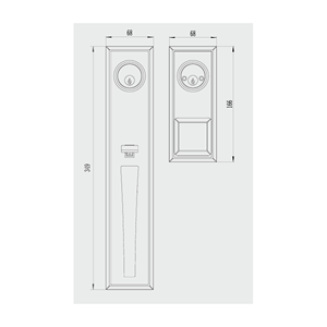 <span class=keywords><strong>Zeise</strong></span> Ikon New Design Haustür griff und Riegels chloss - Product Image 2