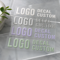 Logo en cristal 3D gaufré prêt à l'emploi, résistant aux rayures, résistant aux intempéries, sans fond, pour bocal à boisson
