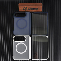 Étui hybride magnétique YODO avec design pailleté, coque antichoc en PC+TPU+panneau avant recouvert de caoutchouc pour iPhone Duo