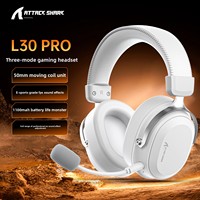 Headset Gaming Nirkabel Attack Shark L30PRO Quad-Mode 2.4GHz/BT/3.5mm AUX Type-C RGB dengan Peredam Kebisingan Aktif untuk PC