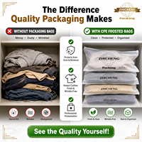 Sac à fermeture éclair givré en plastique CPE imprimé en gravure avec logo personnalisé, recyclable et biodégradable GRS pour l'emballage