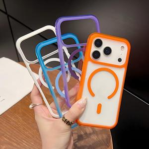 Funda Magnética Transparente Original y Colorida para iPhone 18, 17 Air, 16 Pro, 15, 14, 13, 12 Pro Max, Resistente a Impactos, Carcasa Trasera Rígida - Product Image 3