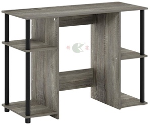 <span class=keywords><strong>Bureau</strong></span> d'<span class=keywords><strong>ordinateur</strong></span> moderne avec rangement ouvert, gris/noir - Product Image 1