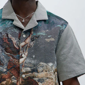 Veste pour homme en tissu jacquard léger à boutons multicolores, style streetwear, fabrication chinoise, pas cher - Product Image 3