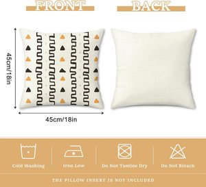 Boho Pillow Cover 45 X 45 cm Black White Modern Tribal <strong>Aztec</strong> Geometry Polyester Decorative <strong>Cushion</strong> Covers for Sofa Living Room - Product Image 6