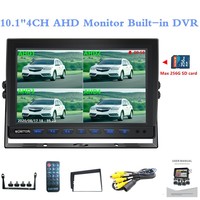 Moniteur de véhicule de flotte 10,1 pouces avec affichage multi-écrans, contrôle de déclenchement 4 canaux et versions DVR en option pour les marchés OEM/ODM des flottes