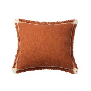 ITHL Fashionable Boho Cotton Cushion Cover INDIAN TEXTILES H/L Customizable Vintage Living Room Home Decor Pillow Non-Toxic - Product Image 1