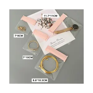 Хорошее качество Ziplock розовый пластиковый Eva ювелирный мешочек ожерелье кольцо сумка для хранения с застежкой-молнией ювелирный Подарочный мешочек