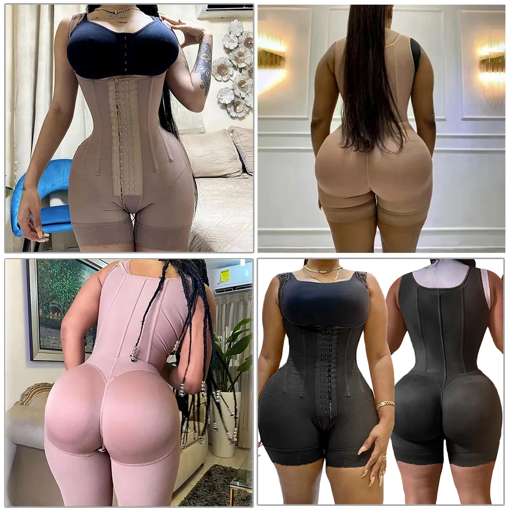 New Arrival High Compression Post Surgical Surgery Stage 2 Fajas Colombianas Corrective Girdle Tummy Control Body Shapewear