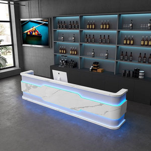 Mostrador de Recepción de Estilo Industrial, Mostrador de Esquina para Vestíbulo, Bar, KTV, Salón de Billar, Hotel de Deportes Electrónicos, Centro de Fitness - Product Image 1
