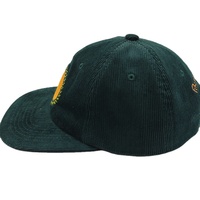 Chapeaux à rabat plats de haute qualité à logo personnalisé Vente en gros Casquettes à rabat vintage en velours côtelé à 5 panneaux