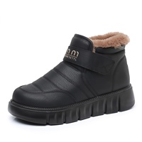 Bottes basses d'hiver pour femmes, nouvelle collection, tige en microfibre à semelle épaisse, chaussures d'hiver décontractées chaudes avec semelle extérieure à bonne adhérence