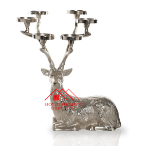 Porte-bougie en aluminium en forme de cerf pour centre de table Décoration Porte-bougie en aluminium très vendu pour mariage - Product Image 2