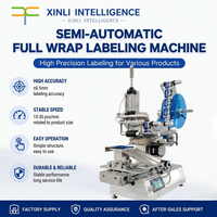 Machine d'étiquetage semi-automatique avant et arrière pour canettes et bouteilles avec démarreur automatique de matériaux – Vente directe usine