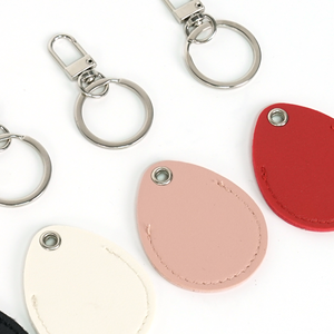 Promotional Real Leather <b>Key</b> <b>Ring</b> Holder Pu Leather Rectangle Keychain Lanyard for <b>Bag</b> Pendant - Product Image 1