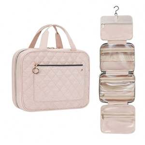 Bolsa de Aseo de Viaje Impermeable con Logotipo Personalizado Rosa, Organizador Elegante para Maquillaje, Cosméticos y Artículos de Aseo Diarios Durante Viajes - Product Image 6