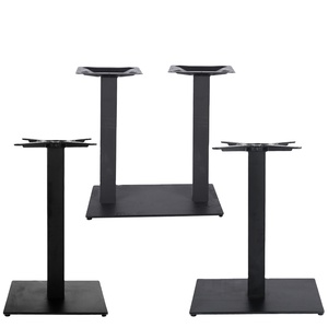 Hiện đại màu đen kim loại bàn ăn chân với hạt gỗ chi phí-hiệu quả thép rãnh bảng căn cứ cho căn hộ nhà hoặc thanh khách sạn - Product Image 6