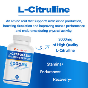 Cápsulas de L-Citrulina, Suplemento Deportivo de Aminoácidos de Máxima Potencia para Resistencia en Entrenamientos y Recuperación Muscular - Product Image 4