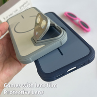 Coque de téléphone antichoc magnétique avec support d'objectif pour iPhone 17 Air 16 Plus 15 14 13 12 Pro Max 11