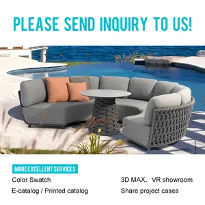 Couture Jardin Abbraccio <span class=keywords><strong>Giardino</strong></span> Mobili Da Terrazza Guangzhou Corda Divano Ad Angolo Set Corda di Tessuto Divano per Esterni Mobili Da <span class=keywords><strong>Giardino</strong></span> - Product Image 5