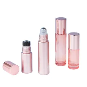 Hoge Kwaliteit 5Ml 10Ml Matte Parfum Essentiële Olie Glas Roller Fles Met Rvs Ball