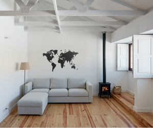 Carte du monde européenne en bois, décoration murale de voyage, 51.2x30.8 pouces, idée de décor pour la maison, cadeau d'art pour homme et femme - Product Image 1