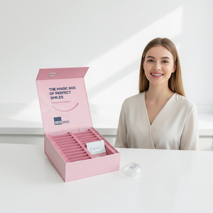 Boîte d'emballage personnalisée en carton rigide pour aligneurs dentaires à 24 étapes, boîte en papier pour gouttières dentaires, boîte magnétique avec pochette - Product Image 5