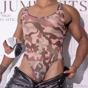 Combinaisons en <span class=keywords><strong>filet</strong></span> de <span class=keywords><strong>camouflage</strong></span> américain à taille moyenne Lingerie mince sexy pour le sport Fitness Nouvelle combinaison étrangère - Product Image 2
