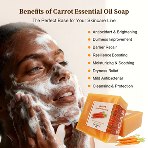 Savon artisanal à la carotte, <span class=keywords><strong>beauté</strong></span> naturelle pour éliminer les taches brunes, pour tous les types de peau, service complet OEM ODM - Product Image 2