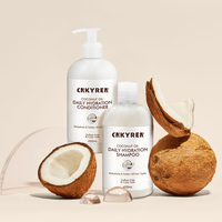 Kératine Bio Huile de Coco Ensemble de Soins Capillaires Shampooing Revitalisant Gel Hydratant Antipelliculaire pour Réparer les Cheveux Abîmés