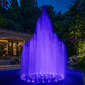 Fenlin fs07 nhỏ ngoài trời thép không gỉ nhảy múa âm nhạc đài phun nước thanh lịch vườn nước tính năng cho Patio trang trí nội thất - Product Image 4