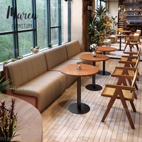 Café-Tisch und Stuhl Kombination Zeitgenössische Restaurant-Bistro Massivholz Esszimmerstühle - Umweltfreundlich & Langlebig für Gewerbliche Nutzung