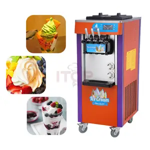Italian Ice Cream Machine Soft Ice Cream Making Machine Three Flavors Soft Serve Machine For Ice Cream