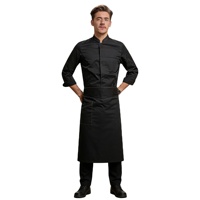 Veste de Chef Homme Haut de Gamme Charmante à Manches Longues, Tenue de Cuisine en Polyester/Coton Lavable, Confortable et Thermique pour Uniformes de Restaurant et de Bar