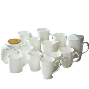 Juego de vajilla de porcelana fina, tazas de café blancas, tazas personalizables con logo, colección de tazas redondas, azucarera para hotel, restaurante, regalo. - Product Image 5