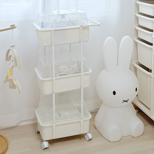 Carrito de Almacenamiento de 3 Niveles Cocomaam de Segunda Generación, Tipo Abierto, Ligero, con Ruedas, Estante Móvil para Cocina, Baño, Guardería, Organizador para el Hogar - Product Image 4