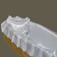 Tissu de doublure pour cercueil en satin blanc matelassé