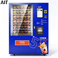 Máquina Expendedora Inteligente de Sopa Instantánea con Dispensador de Agua Caliente, Kiosco de Ramen Instantáneo con Pago en Efectivo por Código QR