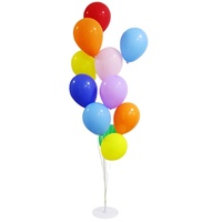 Support de ballon Borosino B436, 155 cm, en plastique blanc, support de bâton de ballon, décoration de fête, support de ballon de sol