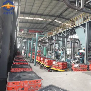 Foundry Cast Steel Iron Green Sand Mechanized Moulding Production Line