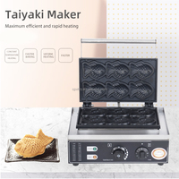 Taiyaki 50-300 ℃/122-572 ℉ gaufrier réglable en forme de poisson antiadhésif haute précision contrôle du temps gaufrier Snack Machine